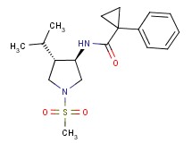 N-[(3R*,4S*)-4-isopropyl-1-(methylsulfonyl)-3-pyrrolidinyl]-1-phenylcyclopropanecarboxamide