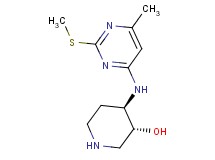(3R*,4R*)-4-{[6-methyl-2-(methylthio)pyrimidin-4-yl]amino}piperidin-3-ol