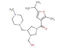 {(3R*,4R*)-1-(5-isopropyl-2-methyl-3-furoyl)-4-[(4-methylpiperazin-1-yl)methyl]pyrrolidin-3-yl}methanol