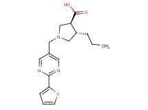 (3S*,4S*)-4-propyl-1-{[2-(2-thienyl)pyrimidin-5-yl]methyl}pyrrolidine-3-carboxylic acid