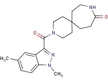 3-[(1,5-dimethyl-1H-indazol-3-yl)carbonyl]-3,9-diazaspiro[5.6]dodecan-10-one