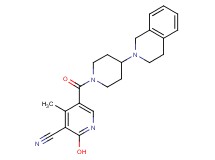 5-{[4-(3,4-dihydro-2(1H)-isoquinolinyl)-1-piperidinyl]carbonyl}-2-hydroxy-4-methylnicotinonitrile