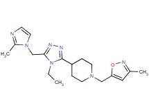 4-{4-ethyl-5-[(2-methyl-1H-imidazol-1-yl)methyl]-4H-1,2,4-triazol-3-yl}-1-[(3-methylisoxazol-5-yl)methyl]piperidine
