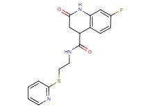 7-fluoro-2-oxo-N-[2-(pyridin-2-ylthio)ethyl]-1,2,3,4-tetrahydroquinoline-4-carboxamide