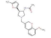 N-[(3S*,4R*)-1-[(8-methoxy-2H-chromen-3-yl)methyl]-4-(5-methyl-2-furyl)pyrrolidin-3-yl]acetamide