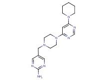 5-{[4-(6-piperidin-1-ylpyrimidin-4-yl)piperazin-1-yl]methyl}pyrimidin-2-amine