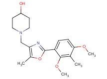 1-{[2-(2,4-dimethoxy-3-methylphenyl)-5-methyl-1,3-oxazol-4-yl]methyl}piperidin-4-ol