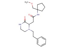 N-[1-(methoxymethyl)cyclopentyl]-2-[3-oxo-1-(2-phenylethyl)-2-piperazinyl]acetamide