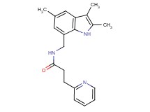3-(2-pyridinyl)-N-[(2,3,5-trimethyl-1H-indol-7-yl)methyl]propanamide