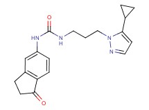 N-[3-(5-cyclopropyl-1H-pyrazol-1-yl)propyl]-N'-(1-oxo-2,3-dihydro-1H-inden-5-yl)urea