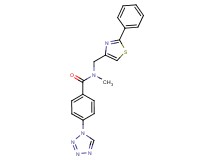 N-methyl-N-[(2-phenyl-1,3-thiazol-4-yl)methyl]-4-(1H-tetrazol-1-yl)benzamide