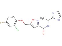 5-[(2-chloro-4-fluorophenoxy)methyl]-N-[1-(1H-imidazol-2-yl)ethyl]isoxazole-3-carboxamide