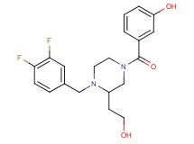 3-{[4-(3,4-difluorobenzyl)-3-(2-hydroxyethyl)-1-piperazinyl]carbonyl}phenol