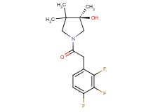 (3R)-3,4,4-trimethyl-1-[(2,3,4-trifluorophenyl)acetyl]-3-pyrrolidinol