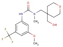 N-{[4-(hydroxymethyl)tetrahydro-2H-pyran-4-yl]methyl}-N'-[3-methoxy-5-(trifluoromethyl)phenyl]-N-methylurea