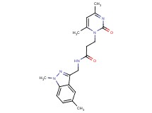 N-[(1,5-dimethyl-1H-indazol-3-yl)methyl]-3-(4,6-dimethyl-2-oxopyrimidin-1(2H)-yl)propanamide