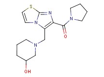 1-{[6-(pyrrolidin-1-ylcarbonyl)imidazo[2,1-b][1,3]thiazol-5-yl]methyl}piperidin-3-ol