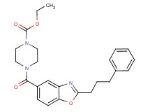 ethyl 4-{[2-(3-phenylpropyl)-1,3-benzoxazol-5-yl]carbonyl}-1-piperazinecarboxylate