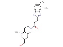 3-{(3R*,4S*)-4-(dimethylamino)-1-[3-(4,5-dimethyl-1H-benzimidazol-2-yl)propanoyl]piperidin-3-yl}propan-1-ol