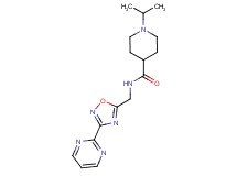1-isopropyl-N-{[3-(2-pyrimidinyl)-1,2,4-oxadiazol-5-yl]methyl}-4-piperidinecarboxamide