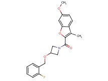 3-[(2-fluorobenzyl)oxy]-1-[(6-methoxy-3-methyl-1-benzofuran-2-yl)carbonyl]azetidine