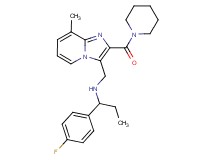 1-(4-fluorophenyl)-N-{[8-methyl-2-(1-piperidinylcarbonyl)imidazo[1,2-a]pyridin-3-yl]methyl}-1-propanamine