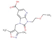 1-[(3,5-dimethylisoxazol-4-yl)methyl]-3-(2-ethoxyethyl)-2-oxo-2,3-dihydro-1H-imidazo[4,5-b]pyridine-6-carboxylic acid