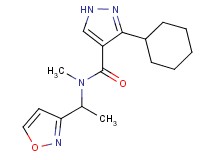 3-cyclohexyl-N-[1-(3-isoxazolyl)ethyl]-N-methyl-1H-pyrazole-4-carboxamide