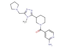 4-({3-[4-methyl-5-(pyrrolidin-1-ylmethyl)-4H-1,2,4-triazol-3-yl]piperidin-1-yl}carbonyl)pyridin-2-amine