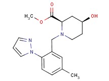 methyl (2R*,4S*)-4-hydroxy-1-[5-methyl-2-(1H-pyrazol-1-yl)benzyl]piperidine-2-carboxylate