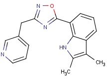 2,3-dimethyl-7-[3-(3-pyridinylmethyl)-1,2,4-oxadiazol-5-yl]-1H-indole trifluoroacetate