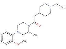 1-[(1-ethylpiperidin-4-yl)acetyl]-4-(2-methoxyphenyl)-2-methylpiperazine