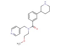 N-(2-methoxyethyl)-3-piperidin-3-yl-N-(pyridin-4-ylmethyl)benzamide