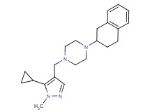 1-[(5-cyclopropyl-1-methyl-1H-pyrazol-4-yl)methyl]-4-(1,2,3,4-tetrahydro-2-naphthalenyl)piperazine