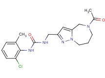 N-[(5-acetyl-5,6,7,8-tetrahydro-4H-pyrazolo[1,5-a][1,4]diazepin-2-yl)methyl]-N'-(2-chloro-6-methylphenyl)urea