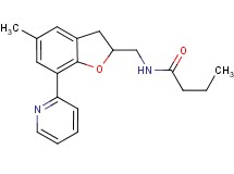 N-{[5-methyl-7-(2-pyridinyl)-2,3-dihydro-1-benzofuran-2-yl]methyl}butanamide