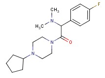2-(4-cyclopentyl-1-piperazinyl)-1-(4-fluorophenyl)-N,N-dimethyl-2-oxoethanamine