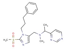 N-methyl-N-{[2-(methylsulfonyl)-1-(3-phenylpropyl)-1H-imidazol-5-yl]methyl}-1-(4-pyrimidinyl)ethanamine