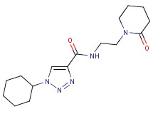 1-cyclohexyl-N-[2-(2-oxo-1-piperidinyl)ethyl]-1H-1,2,3-triazole-4-carboxamide