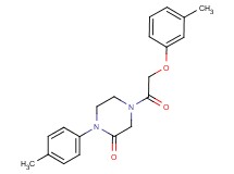 4-[(3-methylphenoxy)acetyl]-1-(4-methylphenyl)-2-piperazinone
