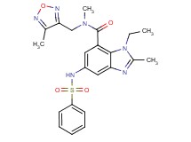 1-ethyl-N,2-dimethyl-N-[(4-methyl-1,2,5-oxadiazol-3-yl)methyl]-5-[(phenylsulfonyl)amino]-1H-benzimidazole-7-carboxamide