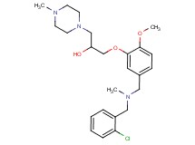1-(5-{[(2-chlorobenzyl)(methyl)amino]methyl}-2-methoxyphenoxy)-3-(4-methyl-1-piperazinyl)-2-propanol