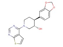 (3S*,4S*)-4-(1,3-benzodioxol-5-yl)-1-thieno[2,3-d]pyrimidin-4-ylpiperidin-3-ol