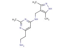 6-(2-aminoethyl)-N-[(3,5-dimethyl-1H-pyrazol-4-yl)methyl]-2-methylpyrimidin-4-amine