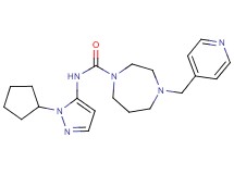 N-(1-cyclopentyl-1H-pyrazol-5-yl)-4-(pyridin-4-ylmethyl)-1,4-diazepane-1-carboxamide