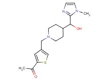 1-[4-({4-[hydroxy(1-methyl-1H-imidazol-2-yl)methyl]piperidin-1-yl}methyl)-2-thienyl]ethanone