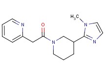 2-{2-[3-(1-methyl-1H-imidazol-2-yl)-1-piperidinyl]-2-oxoethyl}pyridine