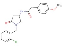 N-[1-(2-chlorobenzyl)-5-oxo-3-pyrrolidinyl]-2-(4-methoxyphenyl)acetamide