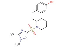 4-(2-{1-[(1,2-dimethyl-1H-imidazol-4-yl)sulfonyl]-2-piperidinyl}ethyl)phenol