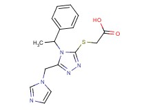 {[5-(1H-imidazol-1-ylmethyl)-4-(1-phenylethyl)-4H-1,2,4-triazol-3-yl]thio}acetic acid
